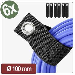 Quadrios 26CA803 Klett-Gurt mit Gurt zum Fixieren (L x B) 320 mm x 50 mm Schwarz 6 St.