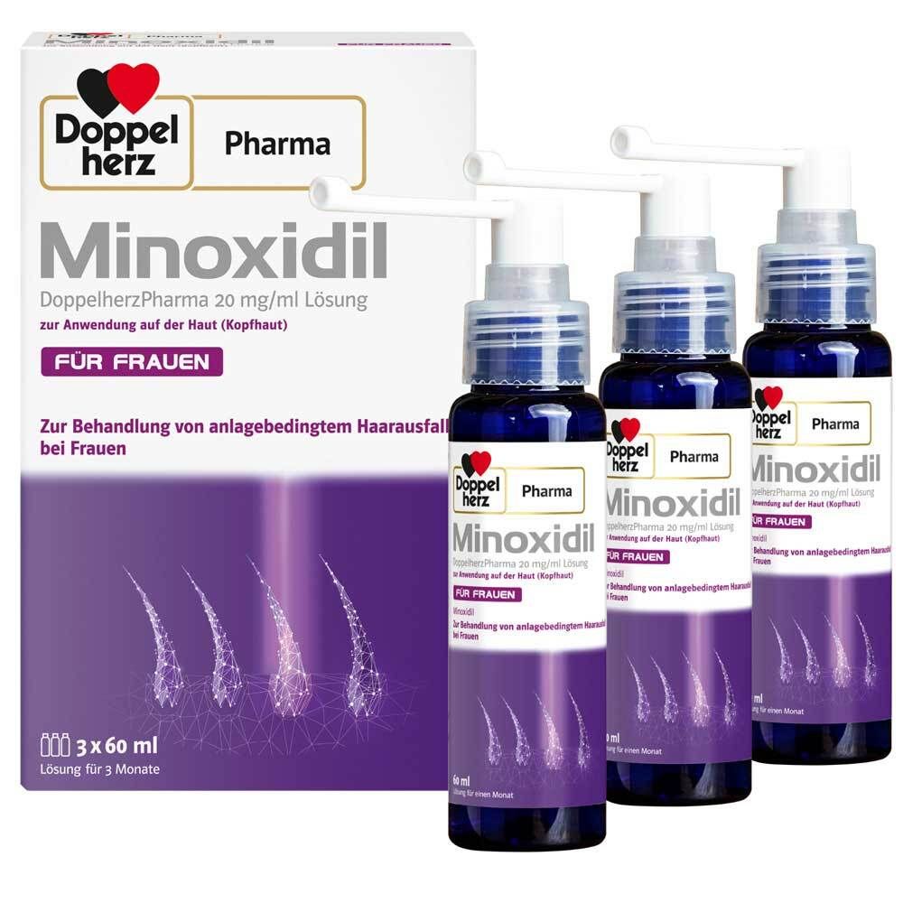 Minoxidil DoppelherzPhar.20mg/ml Lsg.Anw.Haut Frau 3x60 ml Lösung