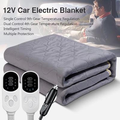 Inspired Finds 12V Electric Heated Car Blanket Plush Heated Mattress With Thermostat For RV SUV Travel 27.56x70.87in