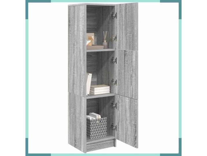 Haut Armoire - 869351 - Gris Sonoma - 31 5 x 32 x 122 5 cm - 3 portes