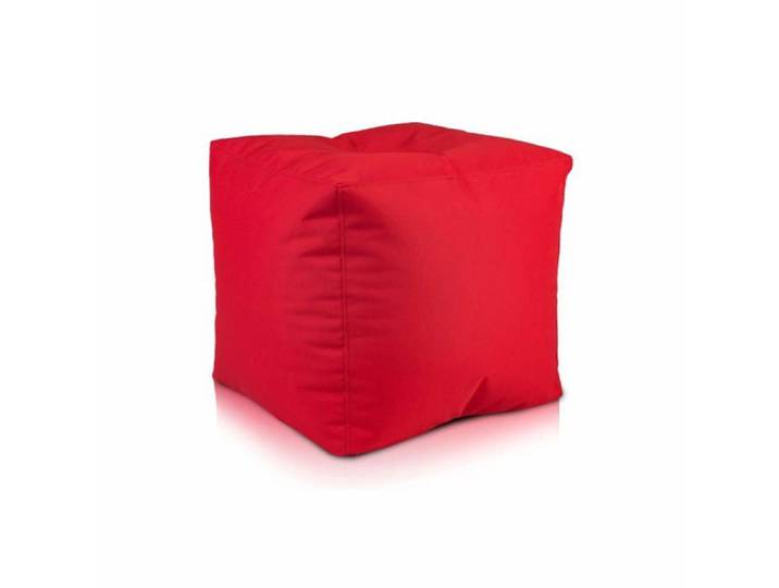 Cube S Pouf Repose-Pieds extérieur en Polyester imperméable avec billes 37x37x37 Cm M5 Ecopuf