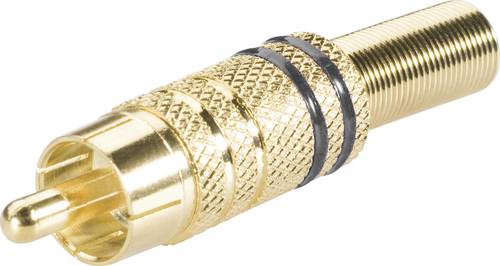 TRU Components 1578918 Cinch-Steckverbinder Stecker, gerade Polzahl: 2 Schwarz