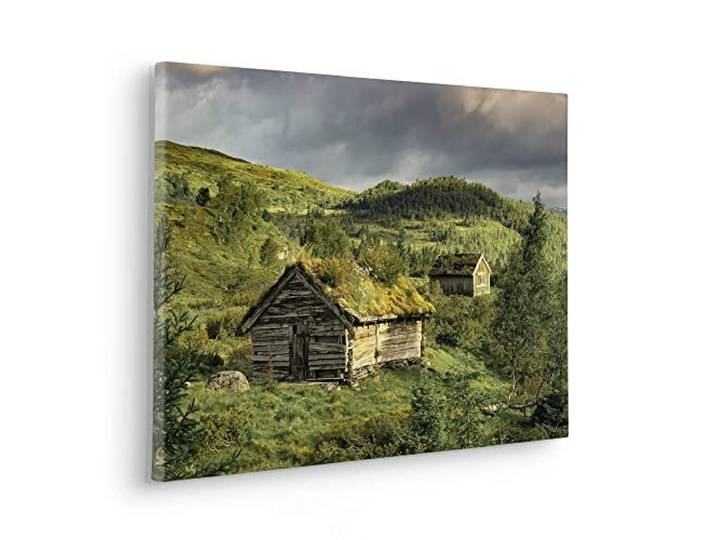 Komar Keilrahmenbild in echt houten frame - Rustieke charme - Grootte 60 x 40 cm - Afbeelding, Canvasfoto, Landschapsmotief, Woonkamer, Slaapkamer