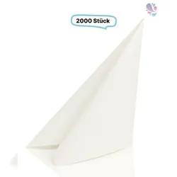 Blanc HYGIENIC Servietten weiß, 33er, 1/8 Falz, 2-lagig, 2.000 Qualitäts-Servietten