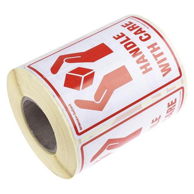 RS PRO Handle with Care Parcel Label 108 x 79 (9129333)