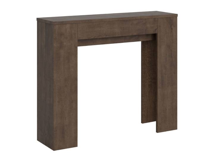 Console extensible 90x25/181 cm effet bois noyer