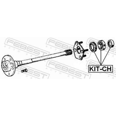 FEBEST Lager, Antriebswelle KIT-CH Hinterachse für Chrysler ALFAROME/Fiat/LANCI