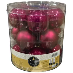 Weihnachtskugeln Glaskugeln Christbaumkugeln Echtglas Lila 15 Stk Ø 5,7 cm