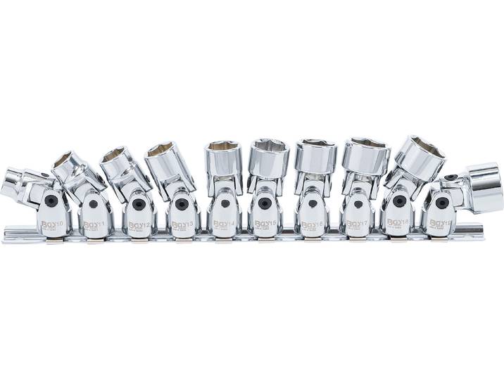 BGS 205 Jeu de douilles articulées 3/8 \ \, Pro Torque\, 10-19 mm