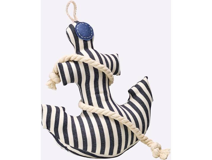Türstopper HEINE HOME, schwarz-weiß (blau, ecru), B:27cm H:30cm T:12cm, Baumwolle, Kunststoff, Polyester, Türstopper, Türstopper