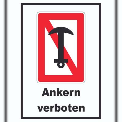 HB-Druck Ankern verboten Schild A6 (105x148mm)