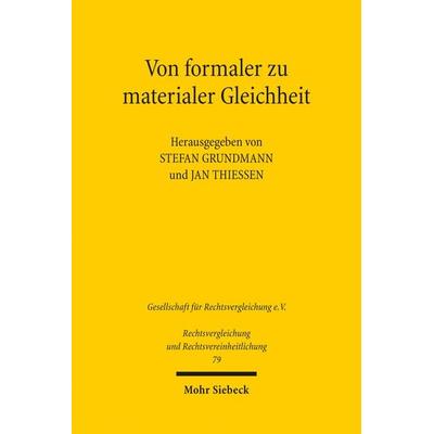 Von formaler zu materialer Gleichheit, Taschenbuch von , Mohr Siebeck, 978-3-16-161140-7
