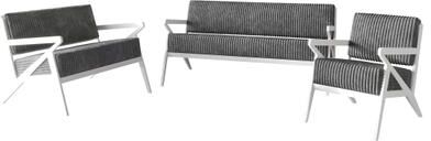 CraftPorch Chic Modern Velvet 3-Piece Upholstered Living Room Set
