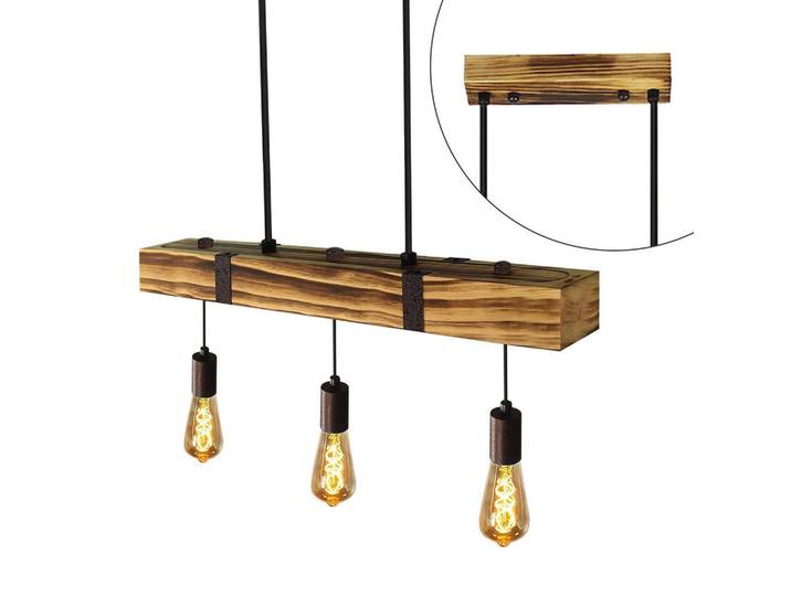 ZMH Pendelleuchte Isolde 60/6/177 cm, Schwarz, Metall, E27, 6x177x60 cm, Lampen & Leuchten, Innenbeleuchtung, Hängeleuchten, Pendelleuchten