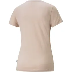 PUMA Damen T-Shirt - Essentials Logo Tee (S), Rundhals, Kurzarm, uni Rosa (Rose Quartz) / XS