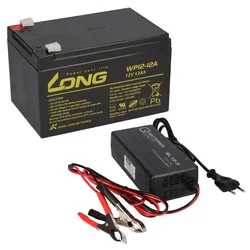 Kung Long WP12-12 12V 12Ah + 5A Ladegerät – AGM Schnellladeset
