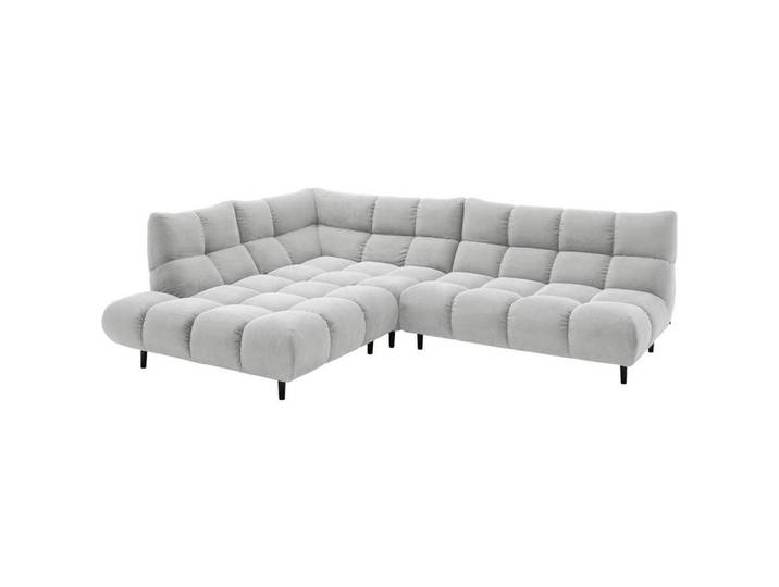 Pure Home Lifestyle Ecksofa, Silber, Holz, Buche, 3-Sitzer, Ottomane links, Eckteil, L-Form, 288x215 cm, erweiterbar, Typenauswahl, Stoffauswahl, planbar, Hocker erhältlich, Rücken echt, individuell planbar, Wohnzimmer, Sofas & Couches, Wohnlandschaften, Ecksofas