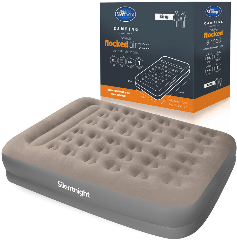 Silentnight Luxury Camping 37 Cm Air Bed Grey King