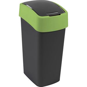 Curver Mülleimer Flip Bin 45L, grün, aus Kunststoff, 45 Liter
