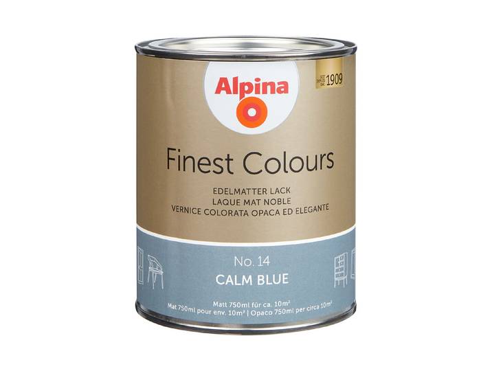 Alpina Lack Finest Colours Calm Blue 0.75 l Matt