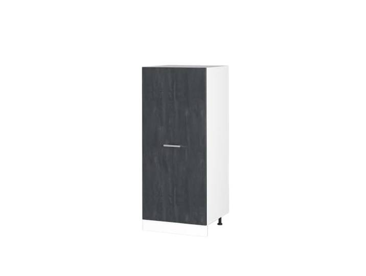 Vicco Vorratsschrank R-Line, Schwarz Beton, 60 cm Große Tür · 3 Einlegeböden · Höhenverst. Füße · 1 Schublade · Frei kombinierbar