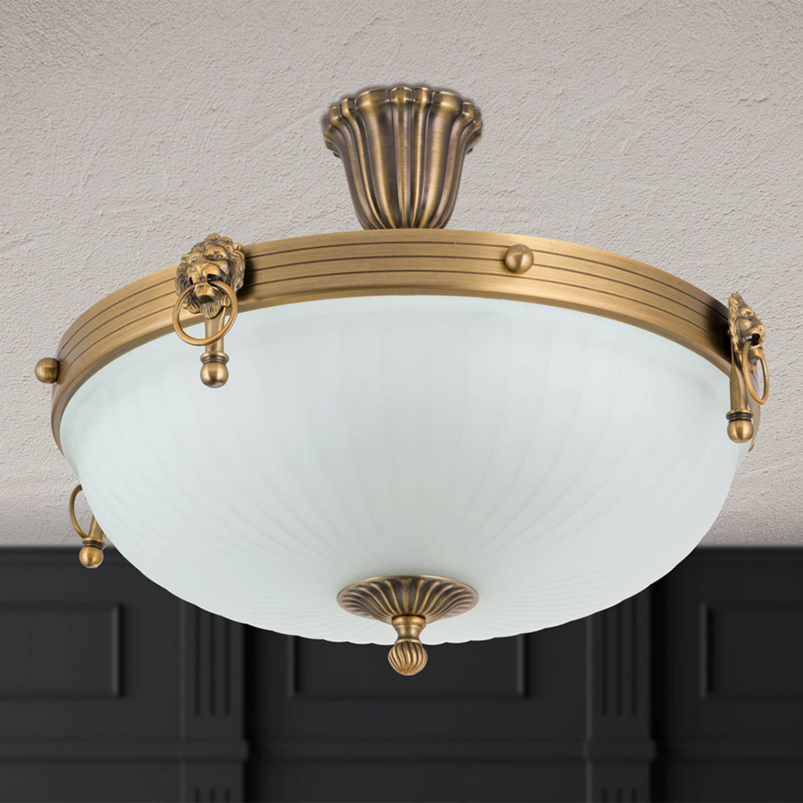 Orion Ceiling Light Rocca, dimmable, Bronze / antique brass, Living / Dining Room, metal, Antique, Ceiling Light