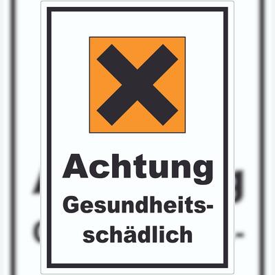 HB-Druck Aufkleber Gefahrensymbol Gesundheitsschädlich Kreuz A2 (420x594mm)