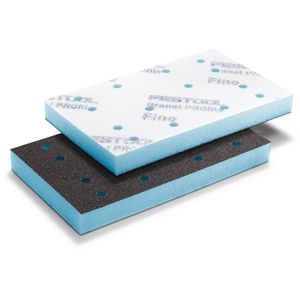 Festool Schleifschwamm Granat PROfile 80x133 F, für Lack, Holz, Körnung fein, für Schwingschleifer, 80 x 133 mm, 10 Stück