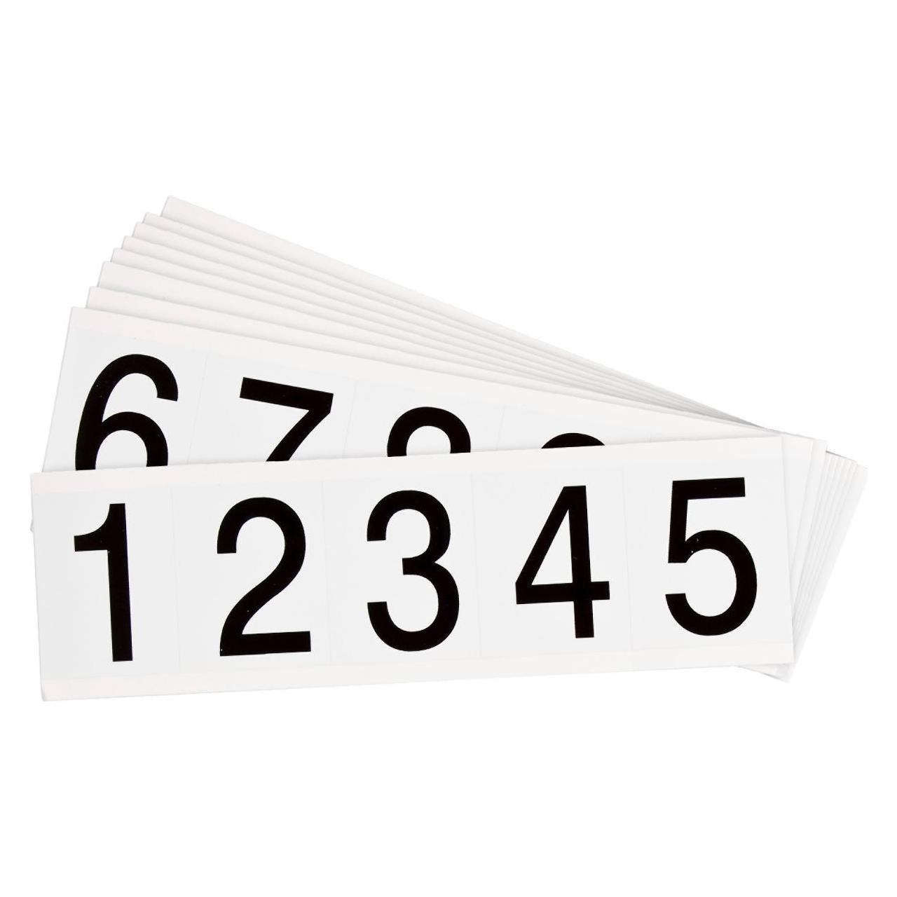 Brady 9714-#-Kit, B-946, Vinyl, Beschriftung: Zahlenset (0-9), Schwarz auf Weiss, 46 x 57mm, Schrif (9714-# KIT)