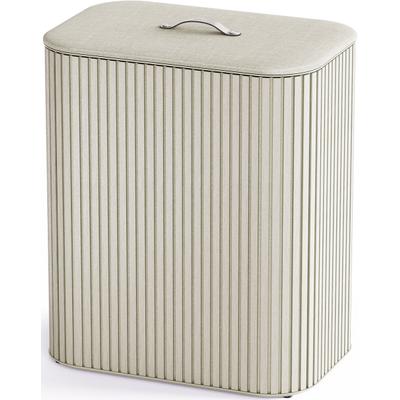 Wäschesortierer JOSEPH JOSEPH "Tota Trio Luxe 90-Liter-Wäschekorb", beige (ecru), B:40,6cm H:73,5cm T:60,8cm, Bambus, Kunststoff, Wäschesammler, Wäschesortierer, leicht vorsortier- und entleerbar