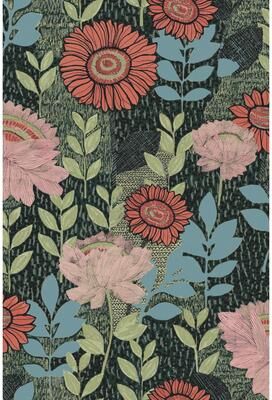 Tamara Day Green Botanical Garden Peel and Stick Wallpaper Green By Roommates