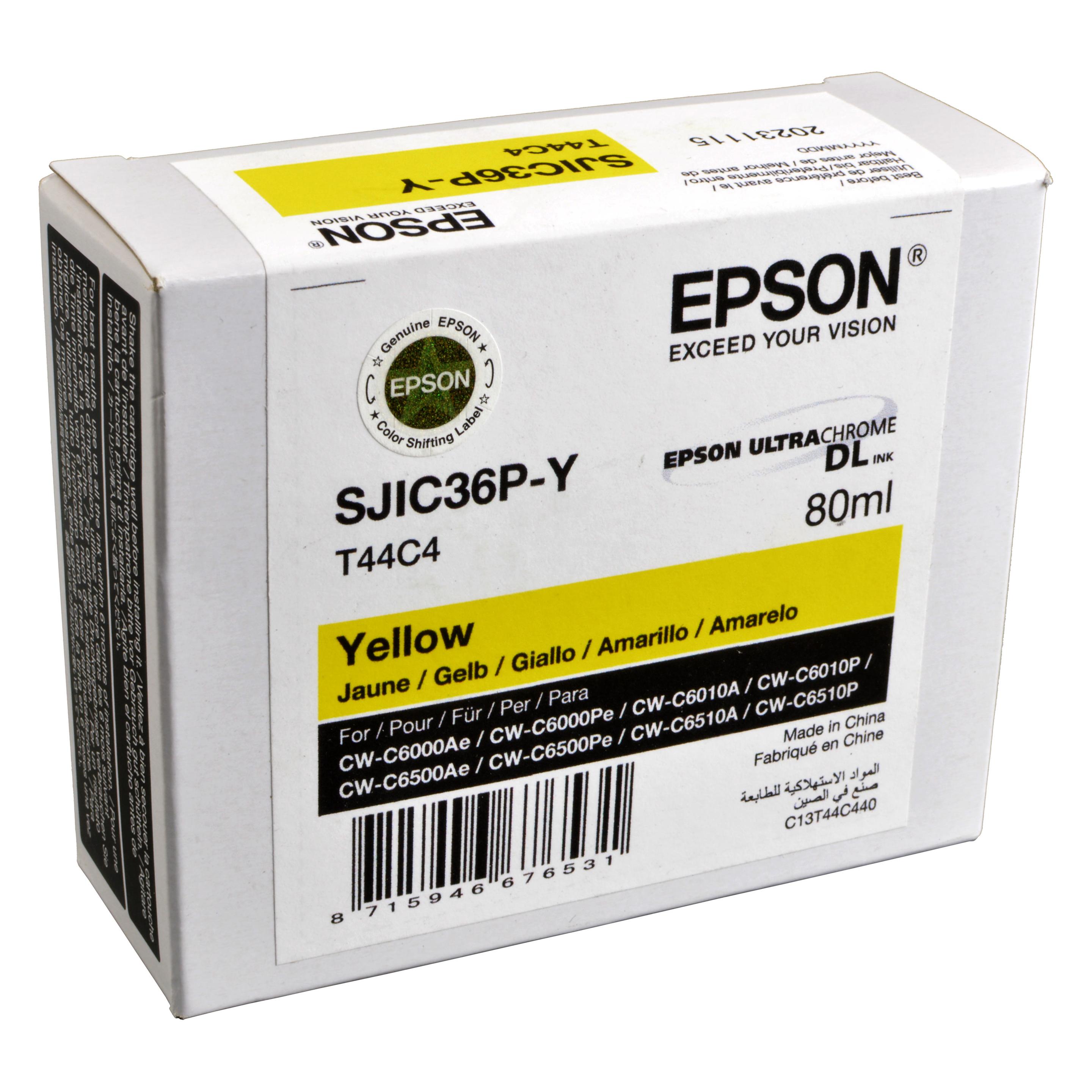 Epson SJIC36P(Y) - 80 ml - Gelb - Original - Tintenpatrone (Y) (C13T44C440)