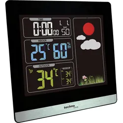 Technoline WS 6448, Wetterstation, Schwarz