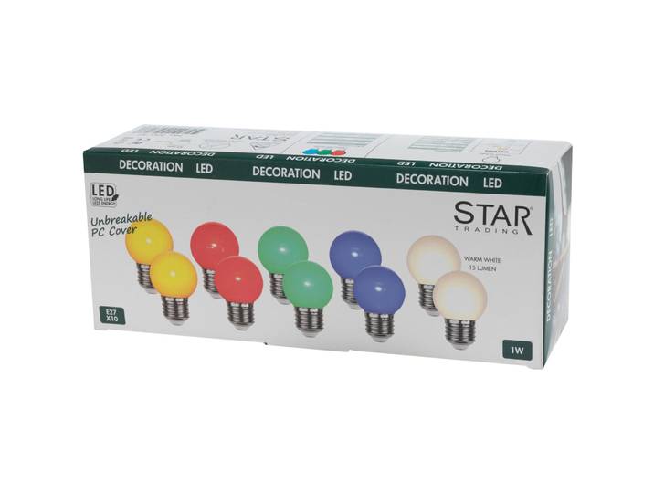 Star Trading Leuchtmittel Bulb Outdoor Kunststoff E27 T 4.5 cm
