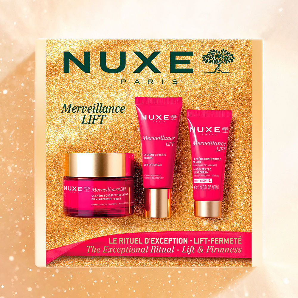 Nuxe Kit de rotina antienvelhecimento Merveillance LIFT: Pó firmador e lifting, creme (3 unidades)