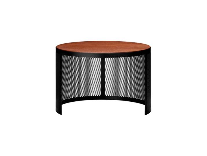 Design Beistell-/ Couchtisch „Pausillus“ mit Nussbaum Tischplatte Schwarz, Nussbaum Ø 46 x 30.2 cm AYTM