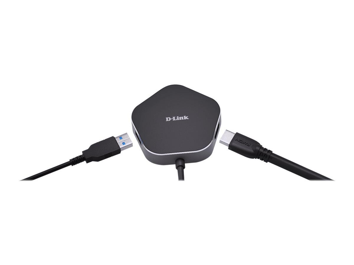 D-Link DUB-M420, 4-In-1 USB-C Hub mit HDMI/USB-C Thunderbolt 3 Dockingstation
