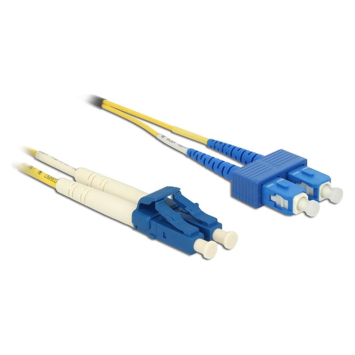 Delock Kabel Lichtwellenleiter LC Duplex zu SC Duplex Single (0.50 m) (84881)