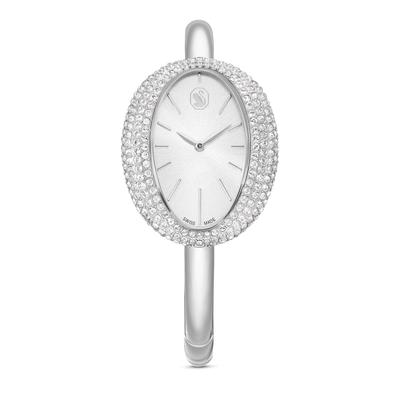 Quarzuhr SWAROVSKI "IMBER", silber (silberfarben, silberfarben), Armbanduhren, Damen, silberfarben, Quarzuhr, Armbanduhr, Damenuhr, Swiss Made, Edelstahlarmband, analog
