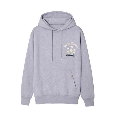 Rundhalspullover PAS DE MONACO "Pas De Monaco FLEUR DE ROUTE HOODY", Herren, Gr. XL, grau (marl grau), 80% Baumwolle, 20% Polyester, mehrfarbig, normal, ohne Ausschnitt, Pullover Rundhalspullover