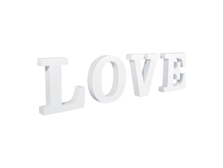 Mdf- Buchstaben Love , weiss, 44,5x2x11cm, PVC-Box 1Stück