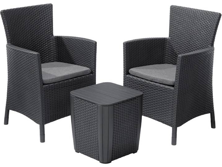 KETER Garten-Set IOWA Polypropylen schwarz