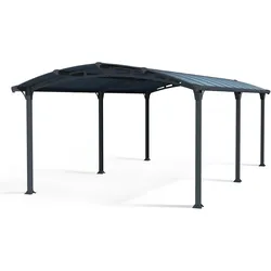 Canopia Arcadia Carport aus Aluminium 3,6 x 6,5 m grau