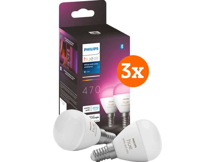 Philips Hue Luster kogellamp White and Color E14 6-pack