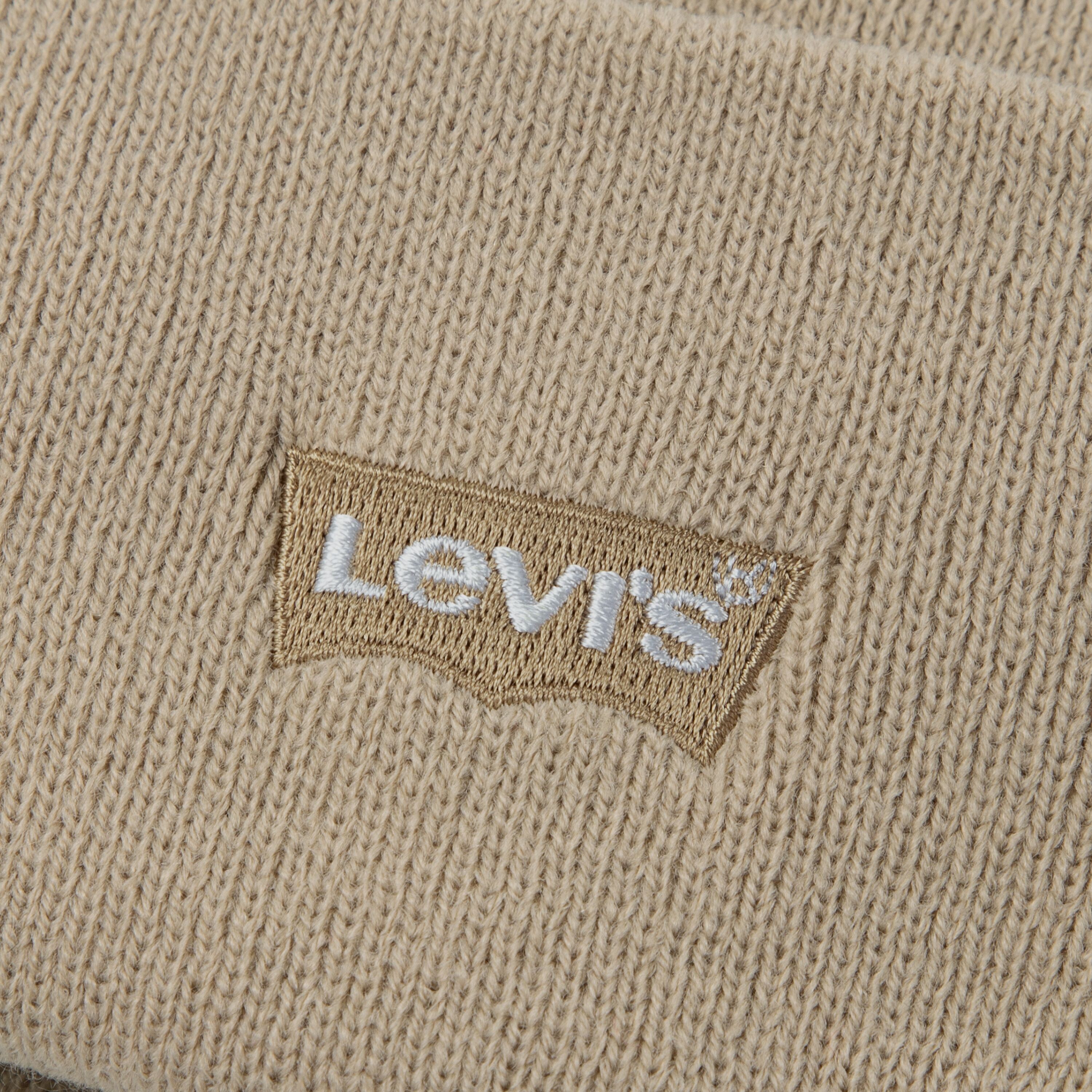 Strickmütze LEVI'S KIDS, Baby, Gr. - (110/164), beige (fields of rye), Strick, Kunstfaser, Mützen Strickmütze, mit Umschlag fields of rye - (110/164)