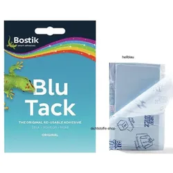 Bostik Blu Tack dauerplastische Klebemasse 120 x 70 x 3mm hellblau