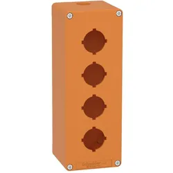 Schneider Electric XAPO4604 Leergehäuse XAP, Metall, orange, für 4x30mm, 80x220x77, M25