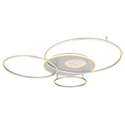 GLOBO LIGHTING Deckenleuchte "INVERTINA", weiß (silberfarben matt), H: 13cm, 1 Stk., Leuchten, Deckenlampe Wohnzimmer-Leuchte Schlafzimmer-Leuchte Flur Küche, Deckenleuchte