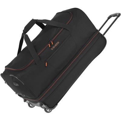 Reisetasche TRAVELITE "BASICS, verschiedene Größen und Farben", Gr. B/H/T: 70cm x 46cm x 37cm, orange (schwarz, orange), Polyester, Taschen Reisetasche, Duffle Bag Reisegepäck Sporttasche Reisebag mit Trolleyfunktion