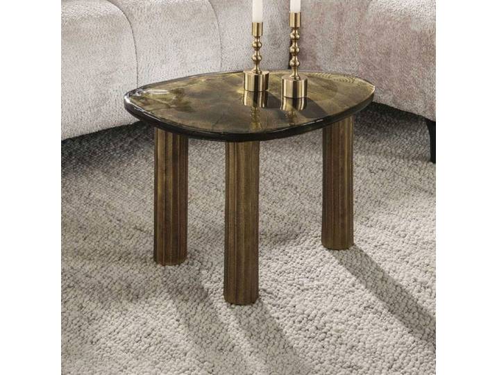 Table basse 62x45x40 cm en verre étiré doré antique - ATILY